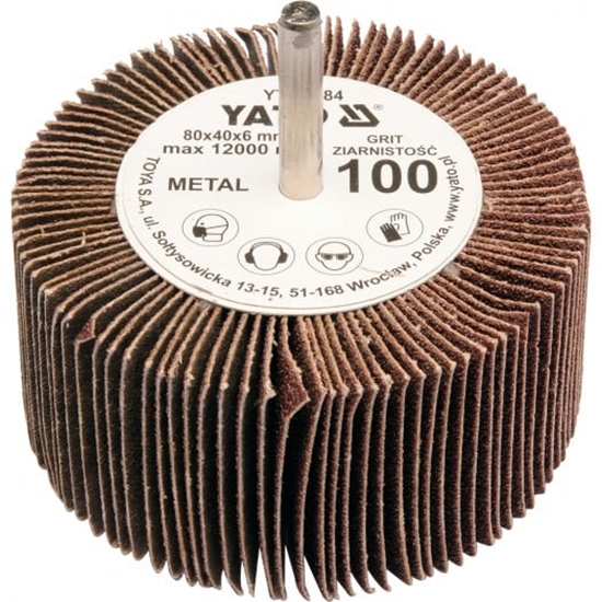 Picture of Yato ciernica listkowa trzpieniowa P100 80 x 40 x 6mm YT-83384