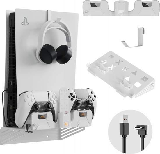 Изображение JYS Uchwyt cienny + adowarka do Padów 2w1 do Sony PlayStation PS 5 / PS5 (PS5181)