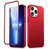 Picture of Joyroom - Joyroom 360 Full Case front and back cover for iPhone 13 Pro Max + tempered glass screen protector red (JR-BP928 red)