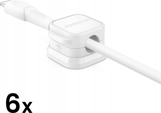 Picture of Joyroom Organizer kabli Joyroom JR-ZS368 magnetyczny - biay (6 szt.)