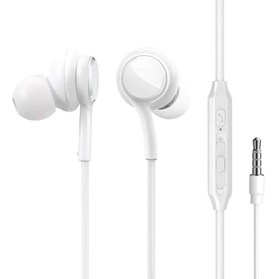 Picture of Joyroom Wired Earphones JR-EW02, Half in Ear (White)