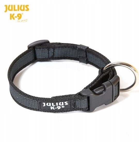 Picture of Julius-K9 K9 C&G Halsbånd, sort/grå, 25mm/39-65 cm