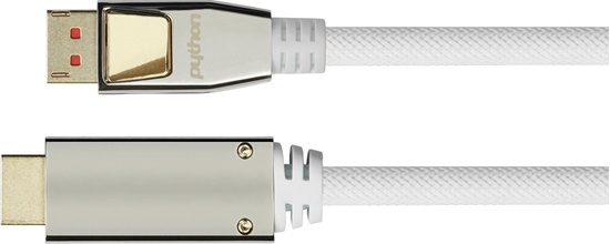 Изображение Kabel PYTHON Python DisplayPort 1.4 an HDMI 2.0 Kabel Nylong. weiß 3m