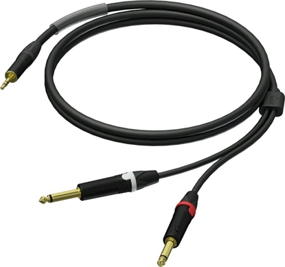Изображение Kabel Procab PROCAB PRA713/3 3,5 mm mski stereo - 2 x 6,3 mm Jack mski mono - UltraFlex 3 m