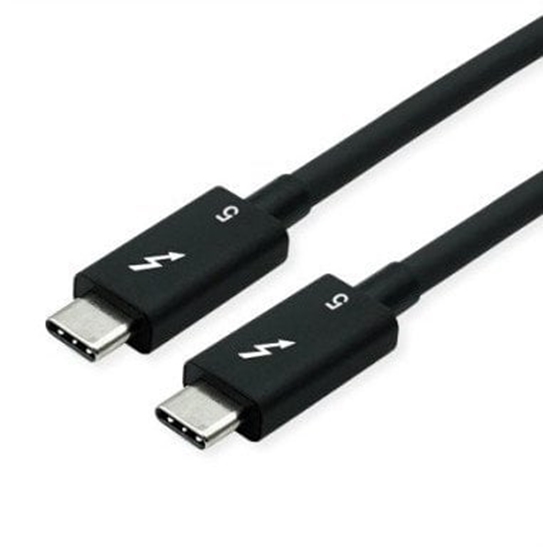 Изображение Roline Thunderbolt™ 5 Cable, 80Gbit/s, 240W, C-C, M/M, passive, black, 1 m