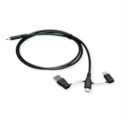 Attēls no Roline USB 2.0 Cable, C-C, with A+C Data Lane Blockers, 1 m