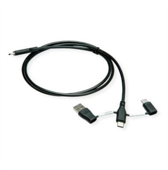 Изображение Roline USB 2.0 Cable, C-C, with A+C Data Lane Blockers, 1 m
