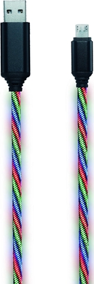 Attēls no 2GO USB Datenkabel "Tricolor" LED-Beleucht. Micro USB 1m