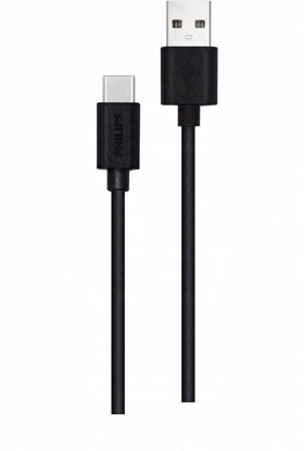 Attēls no Kabel USB Philips USB-A - USB-C 1.2 m Czarny (S7919326)