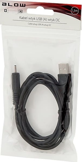 Picture of Kabel USB Blow USB-A - DC 0.7 x 2.5 mm 1.5 m Czarny (66-079)