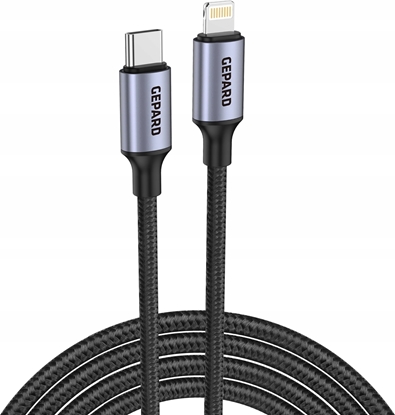 Picture of Kabel USB Gepard USB-C - Lightning 2 m Czarny (GEP CABCLMH2)