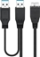 Attēls no Kabel USB Goobay 2x USB-A - micro-B 0.3 m Czarny (JAB-1880953)