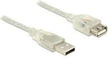 Изображение Kabel USB Lanberg USB-A - USB-A 1.8 m Przezroczysty (CA-USBE-12CC-0018-TR)
