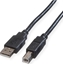 Attēls no Kabel USB Roline USB-A - USB-B 1.8 m Czarny (11.44.8818)