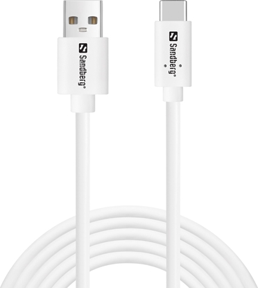 Picture of Kabel USB Sandberg USB-A - USB-C 2 m Biay (USB-C <gt/> USB-A 2.0 2M SAVER)