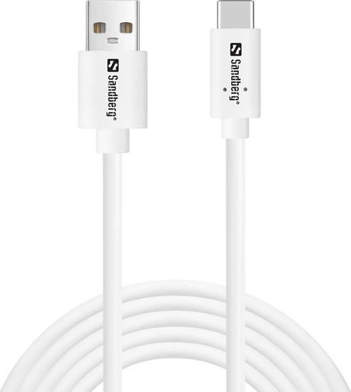 Изображение Kabel USB Sandberg USB-A - USB-C 2 m Biay (USB-C <gt/> USB-A 2.0 2M SAVER)