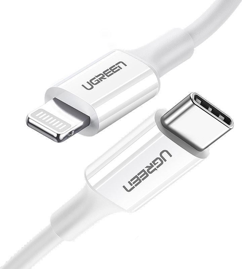 Изображение Kabel USB Ugreen USB-C - Lightning 1.5 m Biay (6957303867486)