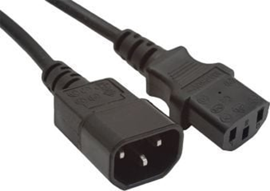 Picture of Kabel zasilajcy Gembird zasilajcy przeduajcy VDE IEC320 C13/C14, 3m (gruby) (PC-189-VDE-3M)