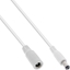 Picture of Kabel zasilajcy InLine InLine® DC extension cable, DC plug male/female 5.5x2.5mm, AWG 18, white, 2m