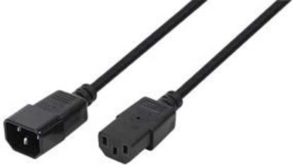 Изображение Kabel zasilajcy LogiLink Przeduacz kabla zasilajcego LogiLink CP091 IEC 60320 VDE czarny 1,8m - CP091