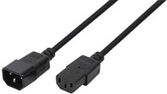 Изображение Kabel zasilajcy LogiLink Przeduacz kabla zasilajcego LogiLink CP091 IEC 60320 VDE czarny 1,8m - CP091