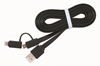 Picture of Kabelis Gembird USB Male - MicroUSB Male + Apple Lightning Male 1m Black