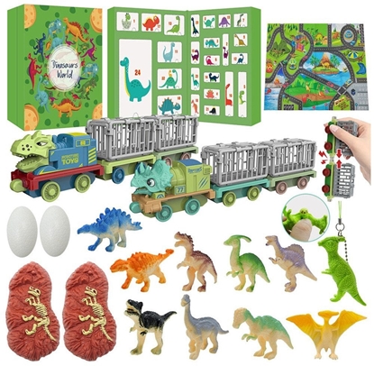 Attēls no Kalendarz adwentowy LeanToys Dinozaury Figurki Akcesoria