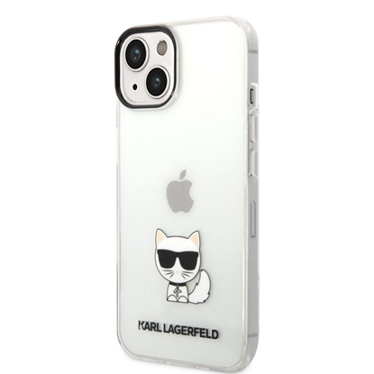 Attēls no Karl Lagerfeld - Karl Lagerfeld Choupette Logo Case for iPhone 14 Plus Transparent