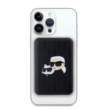Attēls no Karl Lagerfeld - Karl Lagerfeld Embossed K&CH Heads MagSafe Powerbank 5000mAh Black
