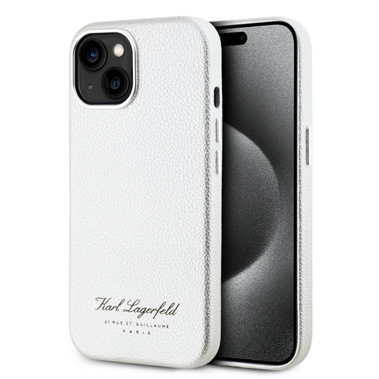 Picture of Karl Lagerfeld - Karl Lagerfeld Grained PU Hotel RSG Case for iPhone 15 Grey