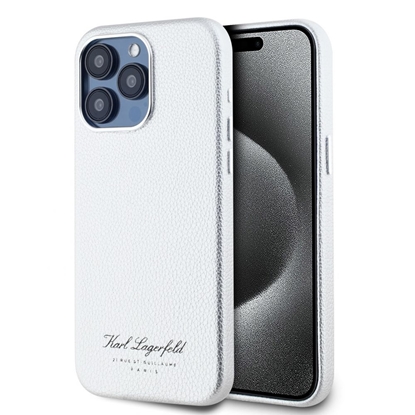 Attēls no Karl Lagerfeld - Karl Lagerfeld Grained PU Hotel RSG Case for iPhone 15 Pro Max Grey
