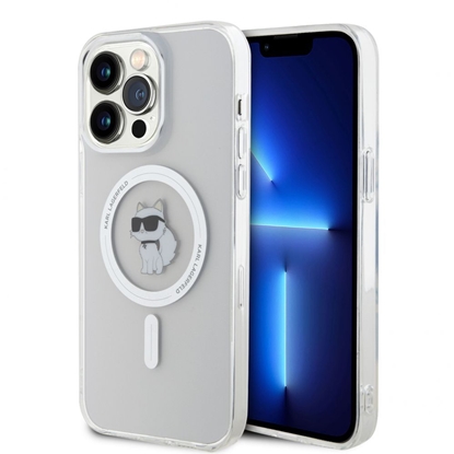 Attēls no Karl Lagerfeld - Karl Lagerfeld IML Choupette MagSafe Case for iPhone 15 Pro Max Transparent