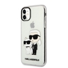 Picture of Karl Lagerfeld - Karl Lagerfeld IML Glitter Karl and Choupette NFT Case for iPhone 11 Transparent