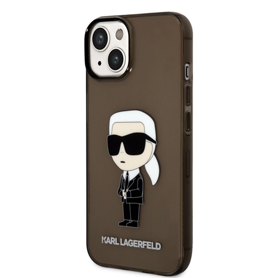 Picture of Karl Lagerfeld - Karl Lagerfeld IML Ikonik NFT Case for iPhone 14 Plus Black