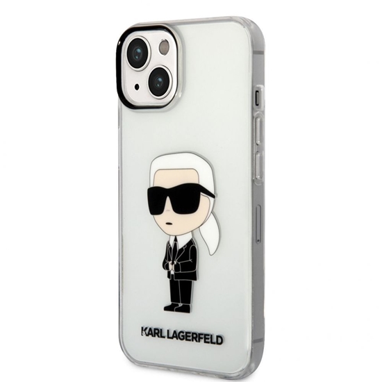Picture of Karl Lagerfeld - Karl Lagerfeld IML Ikonik NFT Case for iPhone 14 Plus Transparent