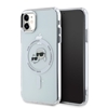 Picture of Karl Lagerfeld - Karl Lagerfeld IML K&CH Heads Metal Frame MagSafe Case for iPhone 11 Transparent