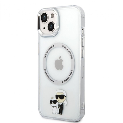 Attēls no Karl Lagerfeld - Karl Lagerfeld IML Karl and Choupette MagSafe Case for iPhone 13 Transparent