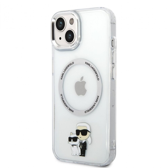 Picture of Karl Lagerfeld - Karl Lagerfeld IML Karl and Choupette MagSafe Case for iPhone 13 Transparent