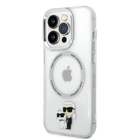 Picture of Karl Lagerfeld - Karl Lagerfeld IML Karl and Choupette MagSafe Case for iPhone 14 Pro Max Transparent