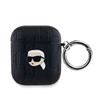 Изображение Karl Lagerfeld - Karl Lagerfeld PU Embossed Karl Head Case for AirPods 1/2 Black