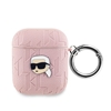 Изображение Karl Lagerfeld - Karl Lagerfeld PU Embossed Karl Head Case for AirPods 1/2 Pink