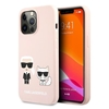 Picture of Karl Lagerfeld Apple iPhone 13 Pro Choupette Liquid Silicone Case Pink