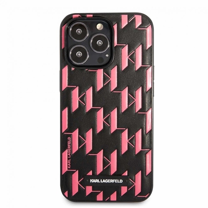 Изображение Karl Lagerfeld Apple iPhone 13 Pro Monogram Plaque Case Black Pink