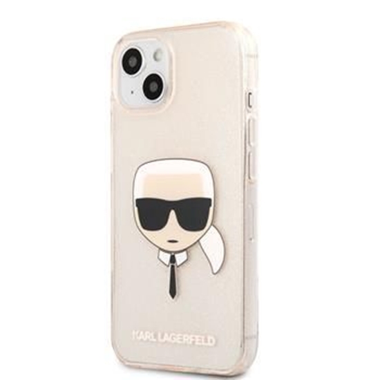 Изображение Karl Lagerfeld Apple iPhone 13 TPU Full Glitter Head Case Gold