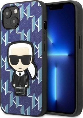 Attēls no Karl Lagerfeld Etui KLHCP13SPMNIKBL Apple iPhone 13 mini hardcase niebieski/niebieski Monogram Ikonik Patch