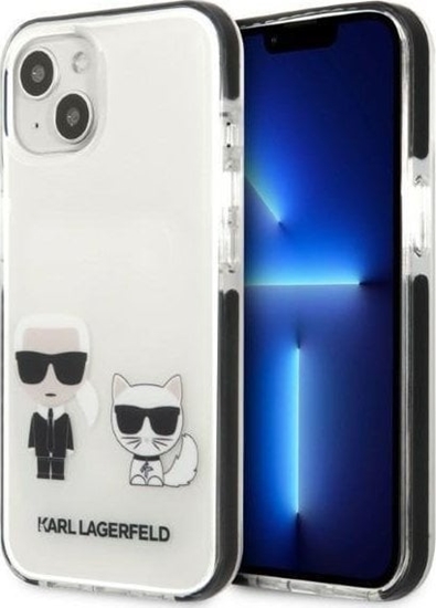 Picture of Karl Lagerfeld Etui Karl Lagerfeld KLHCP13STPEKCW Apple iPhone 13 mini hardcase biay/white Karl&Choupette
