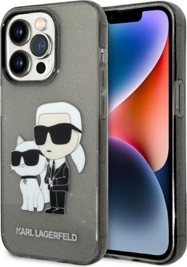 Picture of Karl Lagerfeld Etui Karl Lagerfeld KLHCP14XHNKCTGK Apple iPhone 14 Pro Max czarny/black hardcase IML GLIT NFT Karl&Choupette