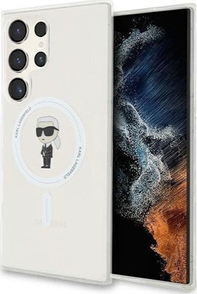 Attēls no Karl Lagerfeld Etui Karl Lagerfeld KLHMS24LHFCKNOT Samsung Galaxy S24 Ultra hardcase IML Ikonik MagSafe transparent