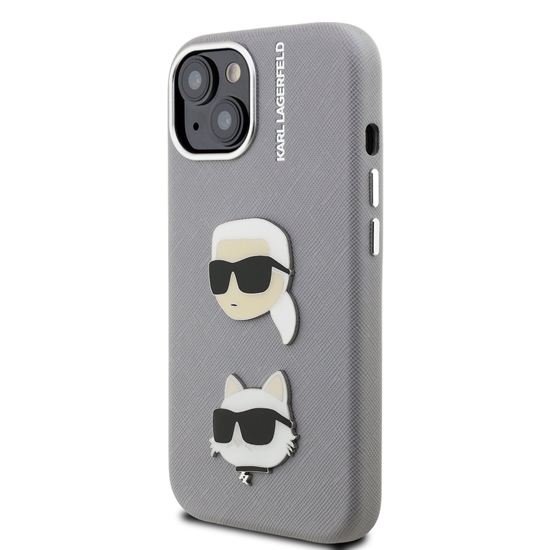 Picture of Karl Lagerfeld Grained PU K&CH Heads Case for Apple iPhone 15