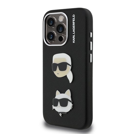 Picture of Karl Lagerfeld Grained PU K&CH Heads Case for Apple iPhone 15 Pro Max